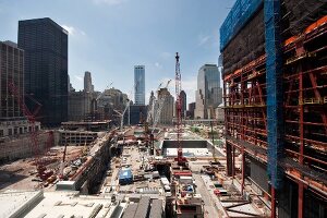 New York: Ground Zero Baustelle, Bauarbeiten auf Baustelle