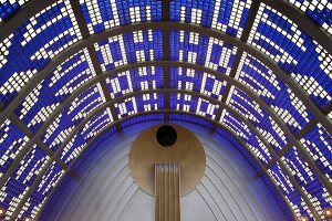 Blue cupola in Atlantis House, Bremen, Germany