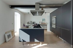 moderne Küche in Grau 