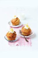 Courgette cupcakes with marzipan