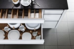 Kitchen utensils in cutlery drawer