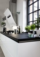 View of modern kitchen top