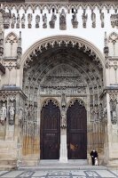 Facade of St. Mary's Cathedral in Augsburg, Bavaria, Germany