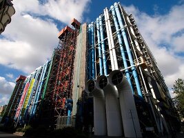 Exterior of Centre Georges Pompidou Library in Paris, France