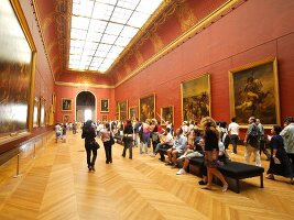 Tourists in The Louvre Museum, Paris, France