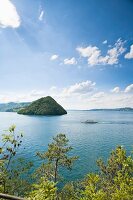 Schweiz, Luzern, Vierwaldstättersee, Alpen, Berg Bürgenstock, Schiff