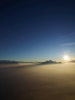 Schweiz, Luzern, Vierwaldstättersee, Alpen, Berg Rigi, Pilatus, Nebel