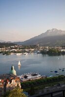 Schweiz, Luzern, Vierwaldstättersee, Palace-Hotel, Montana-Hotel, Alpen