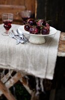 Baked beetroot with herbs and bacon