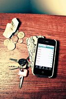 Handy, Schlüssel und Geld 