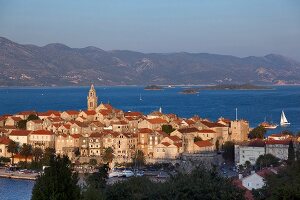 Port of Korcula island in Croatia