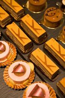 Different types of pastry on display at Franche-Comte, Arbois