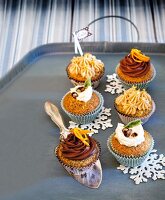 Mohn-Cupcakes, Mohn, Cupcakes, Toppings, Karamell, Mascarpone