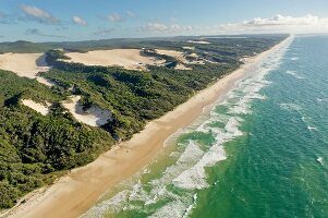 View of Fraser Island in Queensland, Australia, Aerial view