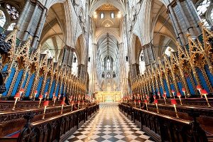 Interior of Westminster Abbey, London, UK
