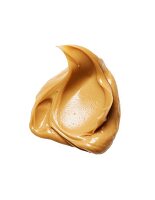 Blob of peanut cream mask on white background