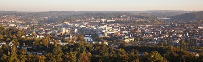 Panoramic view of Saarbrucken city, Saarland, Germany