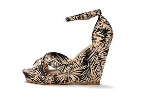 Wedges, Wedge Heels, Sandale, Afrikamuster, gemustert, Plateaus