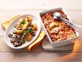 Antientzündlich, Kürbisgnocchi und Spinatlasagne