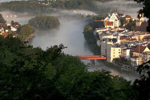 Chiemgau, Bayern, Wasserburg am Inn, Landkreis Rosenheim, Innbrücke