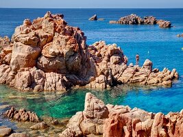Rocks at Costa Paradiso at North Coast of Sardinia, Italy