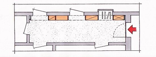 Illustration, Zeichnung, Flur, Grundriss