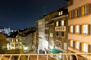 View of cityscape of Lausanne, Canton of Vaud, Switzerland