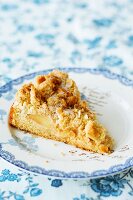 A slice of apple crumble cake