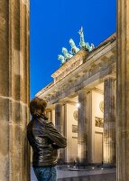 People at Brandenburg Gate at Mitte district in Berlin, Germany, Blurred motion