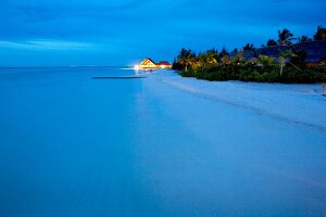 View of Dhigufinolhu island resort, Maldives