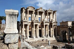 The library of Celsus at Ephesus in Selcuk, Turkey
