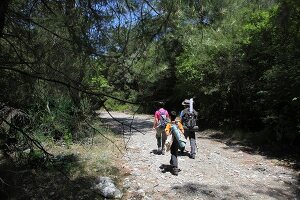 Women and man hiking in Dilek Peninsula National Park, Turkey
