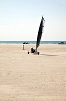 View of beach sailors at Fano beach, Denmark