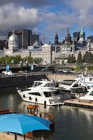 Downtown marina in Old Town, Montreal, Canada