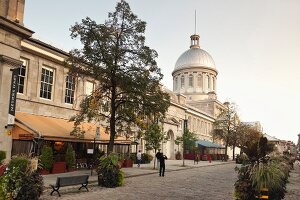 Bonsecours Market at Rue Saint Paul, Montreal, Canada