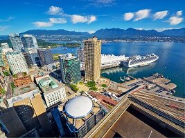 Kanada, British Columbia, Vancouver, Blick vom Harbour Center