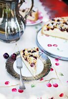 Cheese cake with cherries