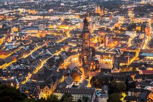 Blick auf Freiburg im Breisgau, vom Schlossberg