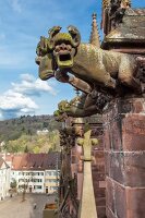 Freiburg, Figur eines Wasserspeiers am Münster