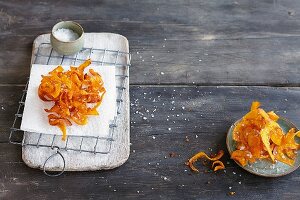 Pumpkin crisps with sea salt