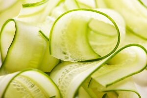 Cucumber strips (close-up)