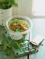 Parsley salsa with tomatoes
