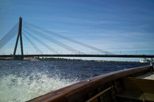 Lettland, Riga, Kanal-Daugava, Vansu Brücke