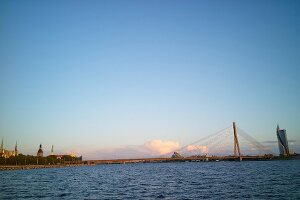 Lettland, Riga, Kanal-Daugava, Vansu Brücke