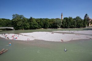 Deutschland, München, Isaraue, zwischen Praterinsel und Museumsinsel