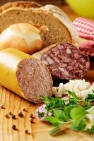 German liverwurst and black pudding (Palatinate, Germany)