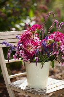 Bouquet on a garden chair