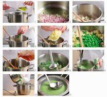 Making cream of pea soup