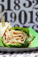 Turkey Wrap with Lettuce; Close Up