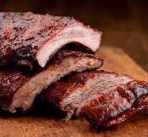 Barbecue Ribs on a Cutting Board